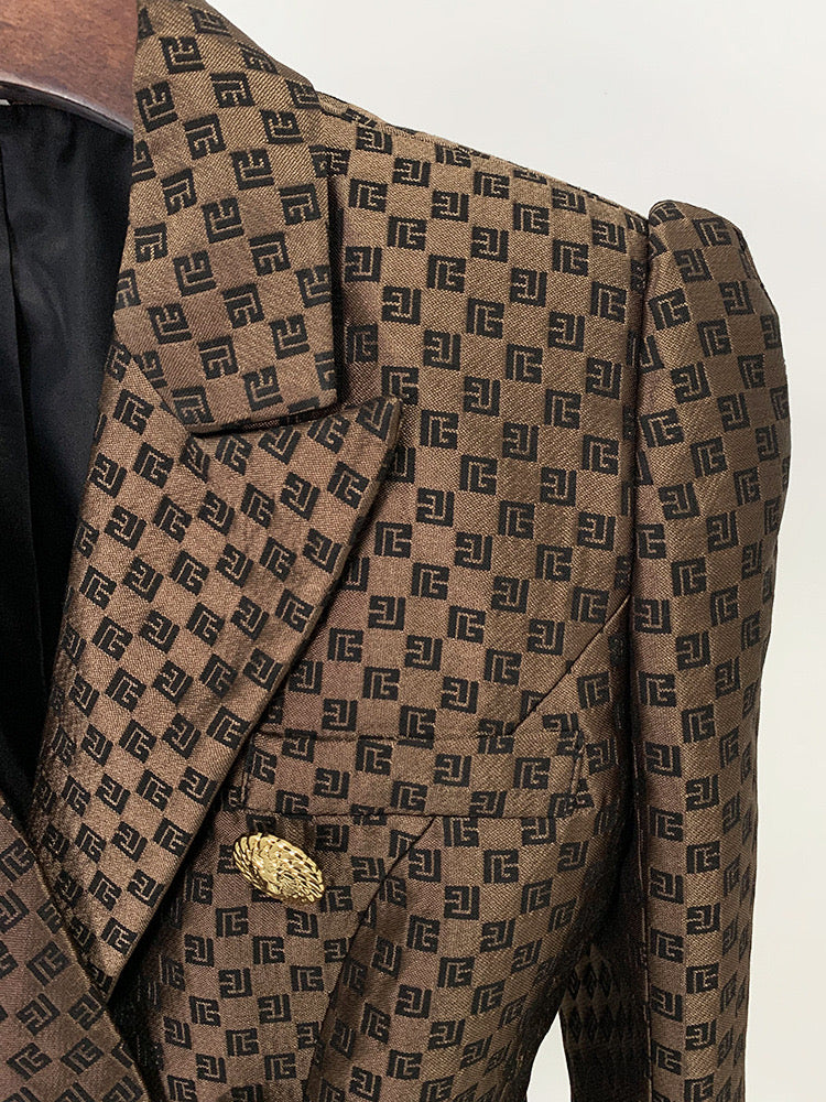 Browny double breasted blazer