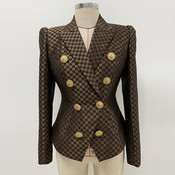 Browny double breasted blazer