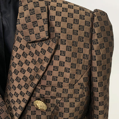 Browny double breasted blazer