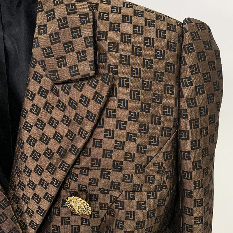Browny double breasted blazer