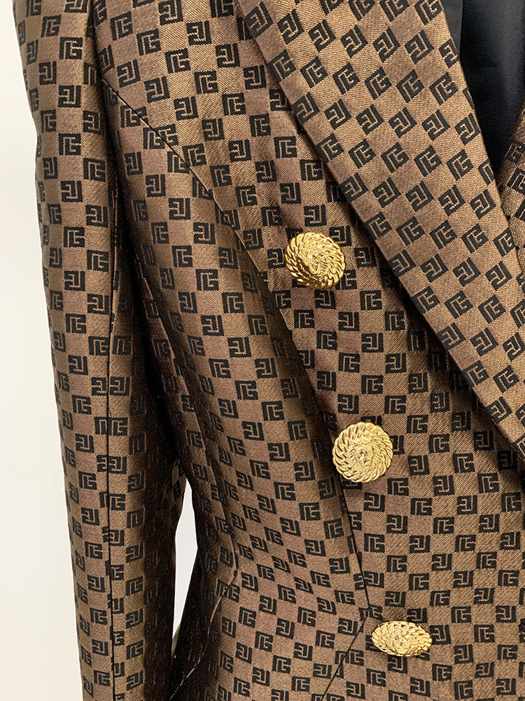 Browny double breasted blazer