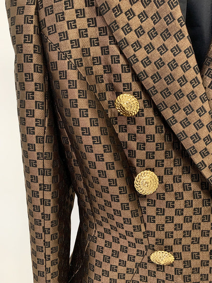 Browny double breasted blazer