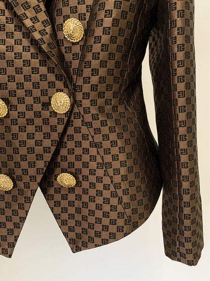 Browny double breasted blazer