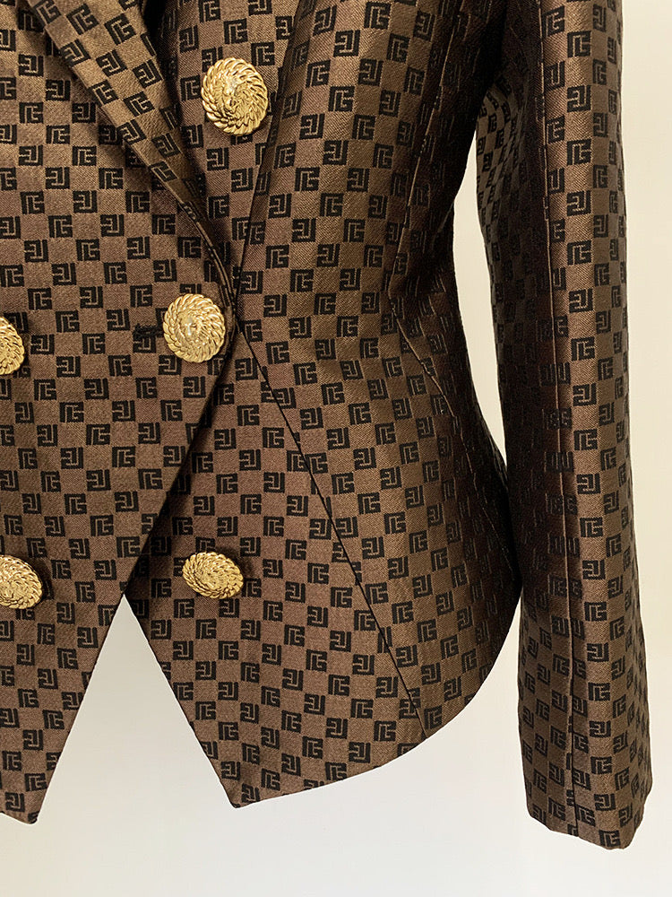 Browny double breasted blazer
