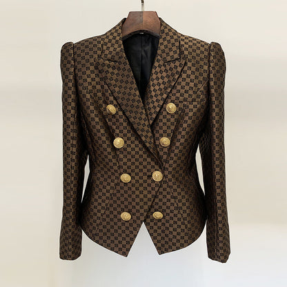 Browny double breasted blazer
