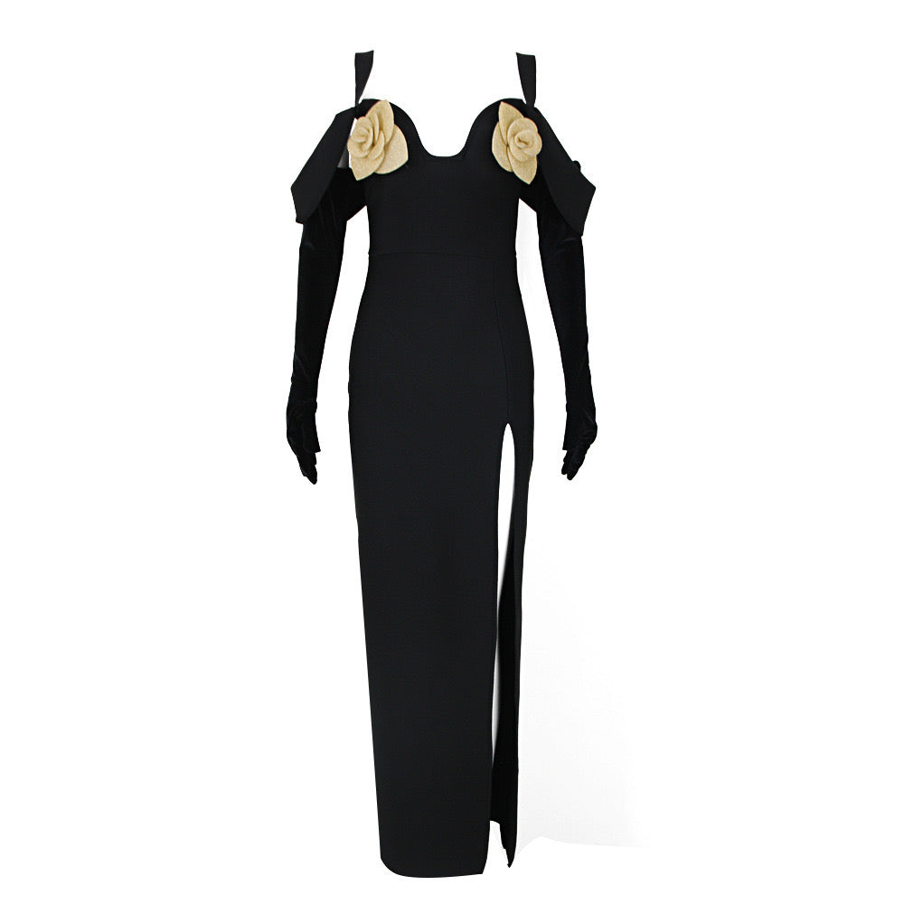 Kelly Flower Maxi Bandage Dress