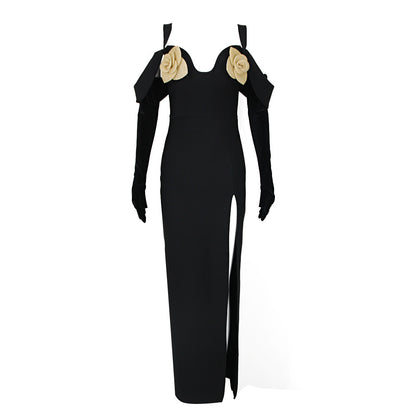Kelly Flower Maxi Bandage Dress