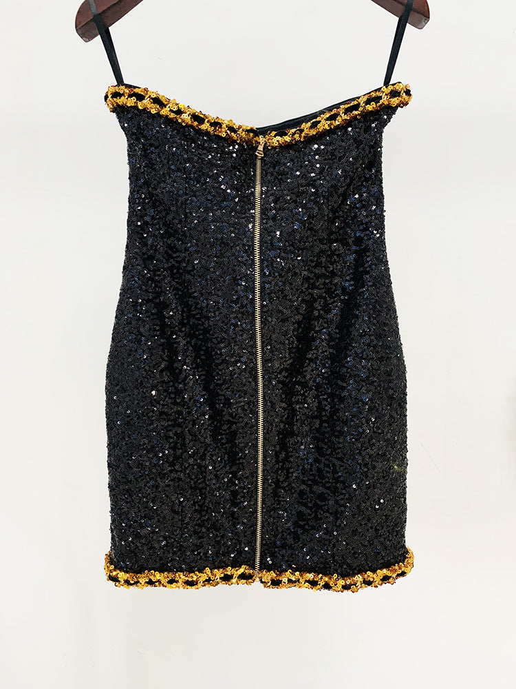 Stephy Mini bustier dress with sequins
