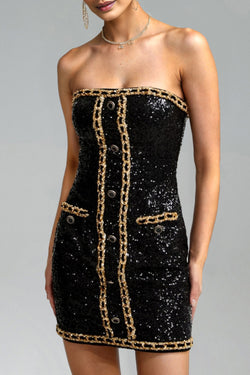 Stephy Mini bustier dress with sequins