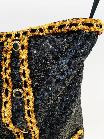 Stephy Mini bustier dress with sequins