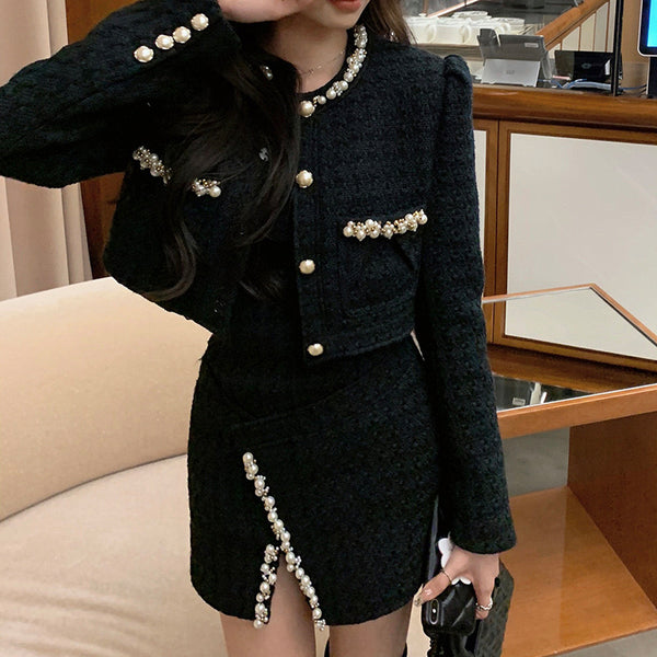 Monia Winter Black Pearls