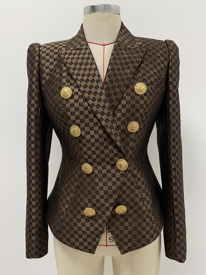 Browny double breasted blazer