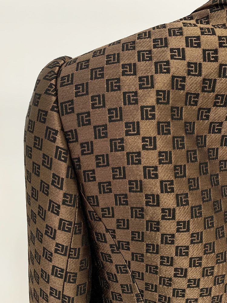 Browny double breasted blazer