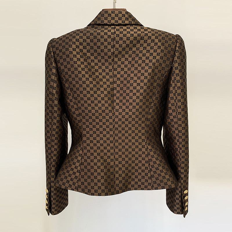 Browny double breasted blazer