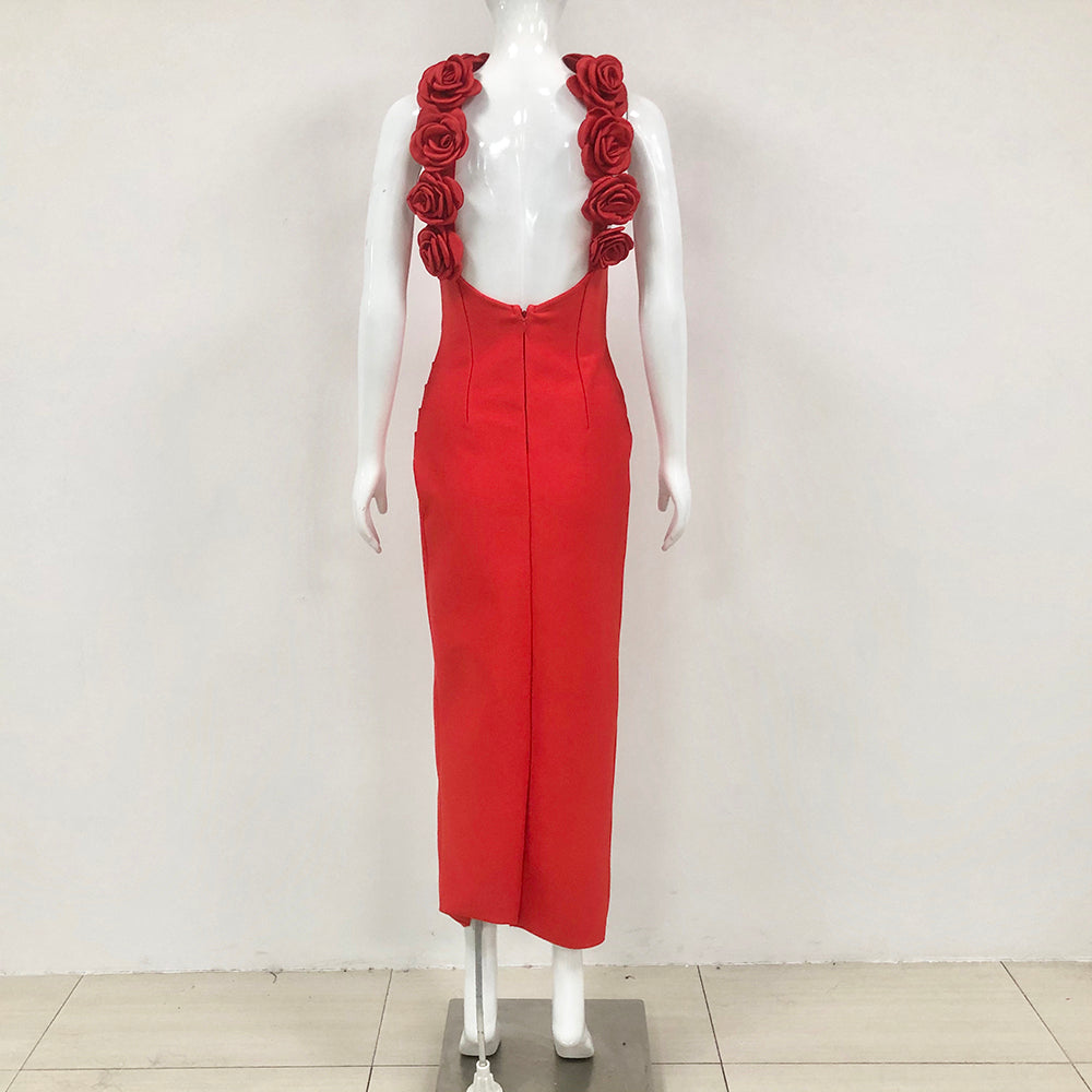 Amy red Bodycon Dress