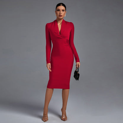 Marte Strippy Bandage Dress